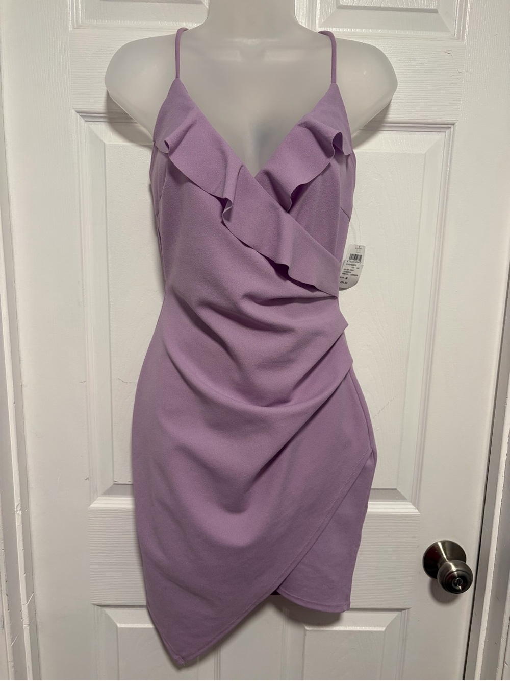 Windsor Lilac Ruffle Wrap Mini Dress